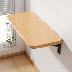 Schwebender, an der Wand montierter Klapptisch f&uuml;r das Home-Office, Waschk&uuml;che und die Garage. Klappbarer Holzschreibtisch, perfekt f&uuml;r kleine R&auml;ume, valge, 20 x 120 cm