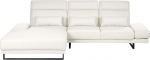 Ikast 4-kohaline L-kujuline nurgadiivan kreemvalge kangaga Chaise Lounge Right 3 padjaga