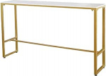 Schmaler 100 cm breiter Stehtisch mit Fu&szlig;st&uuml;tze, schmaler Tresentisch hinter der Couch, schmaler Marmor-C-Tisch f&uuml;r den Flur, Glaskonsolen-Flurtische, Regal f&uuml;r den Eingangsbereich, Marmor