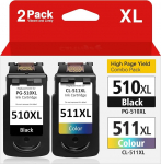 Oeggoink 510 511 printerikassettide komplekt (must + v&auml;rviline), &uuml;hildub Canon PG-510 CL-511, 510 511 Multipack Canon Pixma MP270 MP280 MP230 jaoks Canon MX360 MP495 iP2700 MX320 MP280 MP250