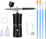 Airbrush Kit, juhtmeta kaasaskantav Airbrush kompressoriga laetav Air Brush Spray Gun Kit juuksur, Nail Art Paint, Cake Decoration, Makeup, Model Painting, must