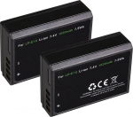 2 aku komplekt Canon EOS 4000D / 2000D jaoks, mis &uuml;hildub Canon LP-E10 (1020 mAh)