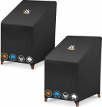 Zettum Cover for Chairs, Pack of 2, Stacking Chairs Cover, Waterproof and Winterproof, 600D Oxford PU Garden Chairs Protective Cover, Anti-UV Cover for Garden Furniture (71 x 91 x 80/120 cm)