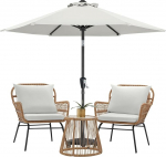 MasterCanopy Fe-Al Market Outdoor laua vihmavari 8 stabiilse ribiga