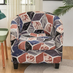 Tub Chair Covers - 2 Piece Set Bucket Seat Covers Soft Stretch Club Chair Chair Covers for Dining Room Living Room Internet Cafe Bar Office Reception (Rim)