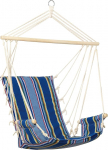 AMAZONAS Palau Ocean Hanging Chair Upholstered with Armrests Wooden Cross Bar 98 cm up to 120 kg Blue Stripes