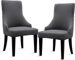 Liykimt Stretch Side Chair Cover with Armrests Washable Padded Armrests Dining Chair with Nailed Edge for Dining Room Living Room