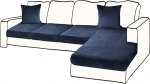 BT.WA Sectional Sofa Covers for 4 Piece Seat Cushion, Velvet Separate L Shape Couch Cover, Stretch Sofa Slipcover with 2 Pillow Covers, Furniture Protector (Sofa, 3 Seater + 1 Chaiselette, Navy Blue)