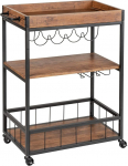 Wenko 54125100 Kitchen Trolley, Black