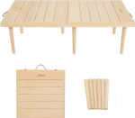 SRYBLT Kleiner faltbarer Boho-Picknicktisch aus Holz, geeignet f&uuml;r 2 Erwachsene, Teeparty-Tisch f&uuml;r Kinder, zum Sitzen auf dem Boden, f&uuml;r Outdoor, Strand, Party und Grillen, Natur