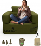 T&auml;ispuhutav diivan Camping 1 inimene Air Diivan Camping T&auml;ispuhutav diivan T&auml;ispuhutav v&auml;ljas Air Diivan koos selja k&auml;etoega ja kaasaskantava pumbaga