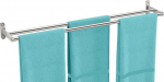 YUMORE r&auml;tikukangas Double 80 cm r&auml;tikukangas Wall Stainless Steel Bath Towel Holder 2 Baar Bathroom Towel Holder Wall Mounted Double Towel Rail for Bathroom Kitchen Brushed