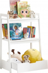 SoBuy KMB31-W Children's Toy Shelf with 2 Shelves and One Drawer Bookcase Toy Chest Toy Box Storage Shelf for Children White W x H x H x D: 63 x 95 x 39 cm