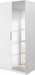 Rauch M&ouml;bel Rosario riidekapp, hingedega uksekapp, Alpine White, 2 ust, 1 peegeluks, sisaldab p&otilde;hilist lisatarvikupaketti: 1 riidehoidja ja 1 riiul, 91 x 197 x 54 cm (B x K x S)