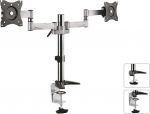 Maclean MC-714 2-Way Desk Mount Monitor Arm 360&deg; Dual Monitor Mount Monitor LCD LED VESA 75 x 75, 100 x 100