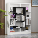 Homidea Venus raamaturiiul - seisev riiul - kontoririiul - moodsa disainiga elutoa/kontori toaloom (valge/must)