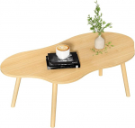 Mid-Century ovaalne kohvilaud, kaasaegne pilve teelaud elutuppa, minimalistlik v&auml;ljapanek, kohvilaud, v&auml;ike &uuml;marate servadega puidust laud, puidust pilv, 120cm