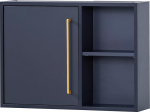 Schildmeyer Kent 153912 Wall Cupboard, Midnight Blue/Gold, 66.8 x 16 x 48.4 cm