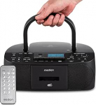 MEDION DRX-1 Plus Boombox (kaasaskantav DAB+ FM raadio, Bluetooth, CD m&auml;ngija, MP3, kassett, k&otilde;rvaklapipesa, stereo helis&uuml;steem, AUX, v&otilde;rk ja aku) Must