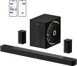 ULTIMEA Skywave X60 7.1.4ch professionaalne traadita Surround Sound s&uuml;steem telerile Dolby Atmos'iga, 840W Soundbar 8-tollise traadita subwooferiga, 28Hz madala sagedusega, GaN v&otilde;imendi, 4K HDR l&auml;bilaskmine