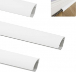 INCETUE kaablikanal veerand &uuml;mmargune nurgale, kaablikanalid kolmnurkne isekleepuv kaabli paigaldamiseks, kaabliriba v&auml;ike valge seinale paigaldamiseks, PVC kaablikanal 2 x 1,3 x 30 cm x 22 t&uuml;kki