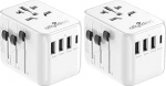 Offgridtec universaalne reisimisadapter &uuml;lemaailmselt 3 x USB-A ja 1 x USB-C valge (2 tk)
