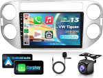 2G & 64G VECHTEL 9-tolline autoraadio VW Tiguan 2010-2015 koos Carplay Android Car Wireless, Android 13, puuteekraaniga Bluetooth HiFi/RDS/FM raadio, WiFi Navi/AHD tagurduskaamera/CANBUS