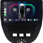 Autoradio Android 13 10.1 tolli Toyota Aygo 2005-2013 jaoks - Traadita CarPlay, Android Car, Bluetooth, GPS, WiFi - Navigatore puuteekraan Schermo koos USB-ga - &uuml;hildub Citroen C1 & Peugeot 107-ga
