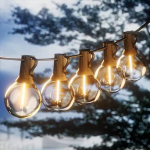 LED Fairy Lights Outdoor 60 m, G40 V&auml;lispirnid, 100 + 4 plastikpirni, veekindel IP44 rippuvad tuled &otilde;ue, aeda, terrassile, peole, kohvikusse, 2700 K soe valge (2 x 30 m)
