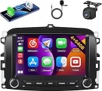 Roinvou 4+64G Android 15 Autoraido Fiat 500L 2013-2017 traadita Carplay Android auto 7-tolline raadio navigatsioon 32EQ FM / RDS GPS WiFi Bluetooth 1280 x 720 Pixel MIC SWC tagantvaate kaamera