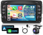 2G & 64G 7-tolline autoraadio Mercedes Benz C CLK G-klassile W203 W209 W463 Viano Vito W639 koos Carplay Android Car, Android 15, puuteekraaniga Bluetooth RDS/FM raadio, WiFi Navi/AHD tagurduskaamera/CANBUSiga