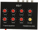 7-bandiline auto audio graafiline ekvalaiser, 3,5 mm sisendliides, toetab 4-poolset pistikut, 5x v&otilde;imendus, kahe kanaliga, 7-bandiline heli ekvalaiser