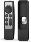 elago R5 Locator Case &uuml;hildub Apple TV 4K Siri Remote 3. p&otilde;lvkonna (2022) ja 2. p&otilde;lvkonna (2021) ning &uuml;hildub Apple AirTag'iga (must)