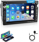 ESSGOO Wireless Carplay ja Android 2+64G Android 15 autoraadio VW Polo MK3/4 9N Golf 4 Passat B5 T5 Seat Skoda, 7-tolline puuteekraan Bluetooth FM RDS GPS WiFi'ga