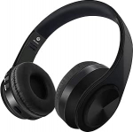 Bluetooth Wireless Kopfh&ouml;rer Over Ear Hi-Fi Stereo f&uuml;r Telefon PC TV Bequem Faltbar Kabellos Overhead Schwarz (Schwarz)