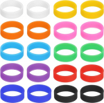 hankekaart 20 t&uuml;kki silikoonist kummipaelad 20x7mm kummipaelad kaablipaelad Tugevad elastsed paelad n&ouml;&ouml;ride pakkimiseks kott punane/oranž/kollane/roheline/tumesinine/sinine/lilla/must/valge/roosa