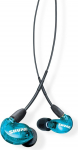 Shure SE215SPE-EFS professionaalsed k&otilde;rvaklapid, heliisolatsioon, &uuml;he d&uuml;naamilise mikrokandjaga, selge heli + s&uuml;gav bass, 3,5 mm kaabel - sinine