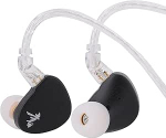 LINSOUL WGZBLON SHU In-Ear Monitor, Dual Dynamic Driver HiFi IEM, professionaalne DAC kiip, juhtmega k&otilde;rvaklapid, tsingisulamist korpus audiofiilidele (3,5 mm mikrofoniga, must)