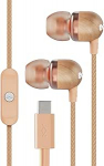 Marley House of Smile Jamaica USB-C juhtmega k&otilde;rvaklapid 9,2 mm juhiga - j&auml;tkusuutlikud juhtmega k&otilde;rvaklapid koos sisseehitatud mikrofoniga muusika ja k&otilde;nede jaoks, vaskist