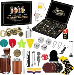 Advendikalender 2025 Mehed, &Otilde;lle advendikalender Meeste kingitused, advendikalendri isa kingitus, j&otilde;ulukalender koos pudelipudeliga, roostevaba teras, allas, pudelite avaja v&otilde;tmehoidja t&auml;iskasvanutele