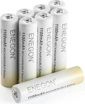 ENEGON AAA patareid 1100 mAh laetavad - suure mahutavusega 1,2 V NI-MH AAA patareid eellaaditud - madal enesepuhastus, sisaldab hoiukasti, 8 tk.
