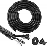 Laineeritud toru, kaabli muhv, must, kaablikaitsevoolik, painduv kaablikaitsetoru, kaablikanal, v&auml;litingimustes kasutatav t&uuml;hi toru maakaablile (19 mm x 6 m)