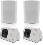 Herdio 4-tollised 400-vattised v&auml;lisk&otilde;larid v&auml;lisk&otilde;larid v&auml;listingimustes siseruumide seinale paigaldamiseks Patio Deck Camper Garden Patio Restaurant (2 paari/valge)