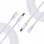 Liwinting 2 x 10 m pikenduskaabel 5,5 mm x 2,5 mm alalisvoolu &uuml;henduskaabel DC pistikukaabel Splitter mees-naine toiteallikale Valge