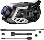 OBEST mootorratta kiivri peakomplekt, mootorratta Bluetooth intercom peakomplekt 2K kaameraga, toetab 6 inimest 800M traadita juhtmevaba intercom, 140 &deg; lai nurk / muusika jagamine / FM-raadio