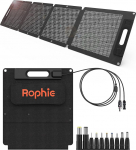 Rophie 100 W Solar Panel, Foldable Solar Panel Monocrystalline Solar Module with MC-4 Output for Power Station, 3.3 kg Ultralight, Adjustable Kick Stand, IPX67 Solar Panel for Camping, Travel, Balcony