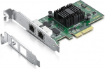 10Gtek&reg; Gigabit PCIE Server Adapter Intel I350-T2 jaoks - I350AM2 kiip, kaks RJ45 porti, 1Gbit PCI Express Ethernet LAN v&otilde;rgukaart, 10/100/1000Mbps NIC Windows Serverile, Win8, 10, XP ja Linuxile