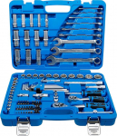 BGS 2289 Muhvikukomplekt kuuskant 1/4"-3/8" 92-osaline, h&otilde;bedane/sinine