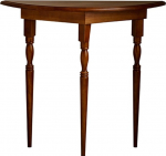 YGER JZGB Console Table Semicircular Wood Walnut Material Semicircle Shape Retro Style for Living Room Hallway Bathroom (Brown)