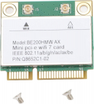 WiFi 7 Wireless Card, Dual Band 802.11ax Micro PCI-E WiFi Card v&otilde;rguadapter, BT5.4 2.4GHz 574Mbps 5GHz 2.4Gbps 6GHz 5800Mbps 10/11 PC s&uuml;learvutitele (ilma antennita)